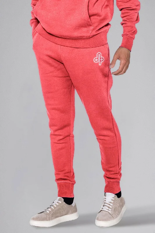 Unisex Cotton Sweatpants - Coral Trendy Pulse