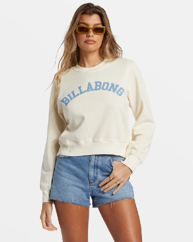 Billabong From Paradise Pullover Sweatshirt - WHITE CAP Chic Trends For The Fashion Savvy