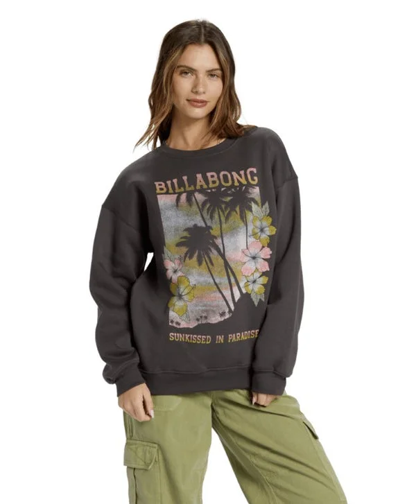 Billabong Sunkissed Paradise Sweatshirt - OFF BLACK Timeless Elegant