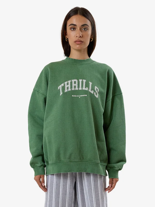 THRILLS Hard Knocks Cocoon Panel Crew - ELM GREEN Huge Markdowns