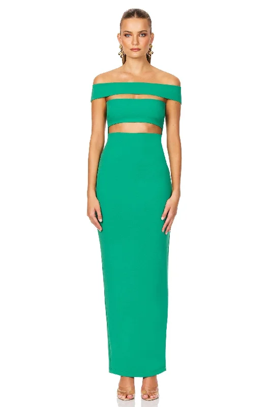 Nookie Naomi Gown - Green Effortless Sophistication