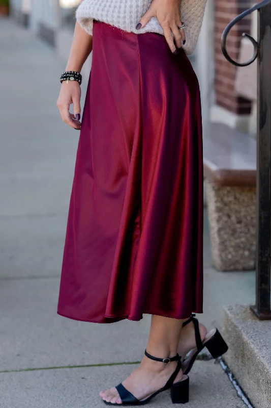 Elegant Midi Skirt Minimalist Office - Ready Style