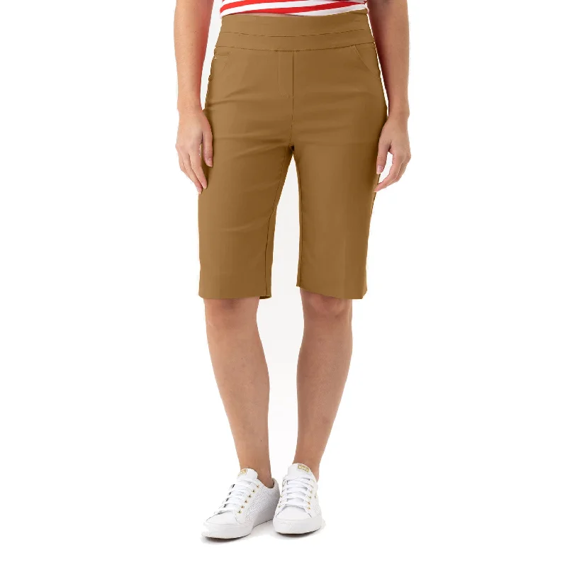 Renuar 11.5-Inch Pull On Bermuda Short - Nutmeg Brand Name Clothing Discount Extravaganza