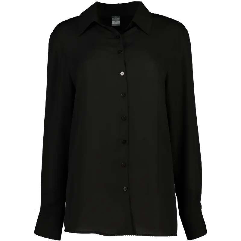 Smart Button Up Shirt Black Trendy Aesthetics