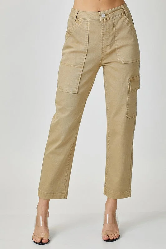 High Rise Cargo Boyfriend Pant Trendy Street Style