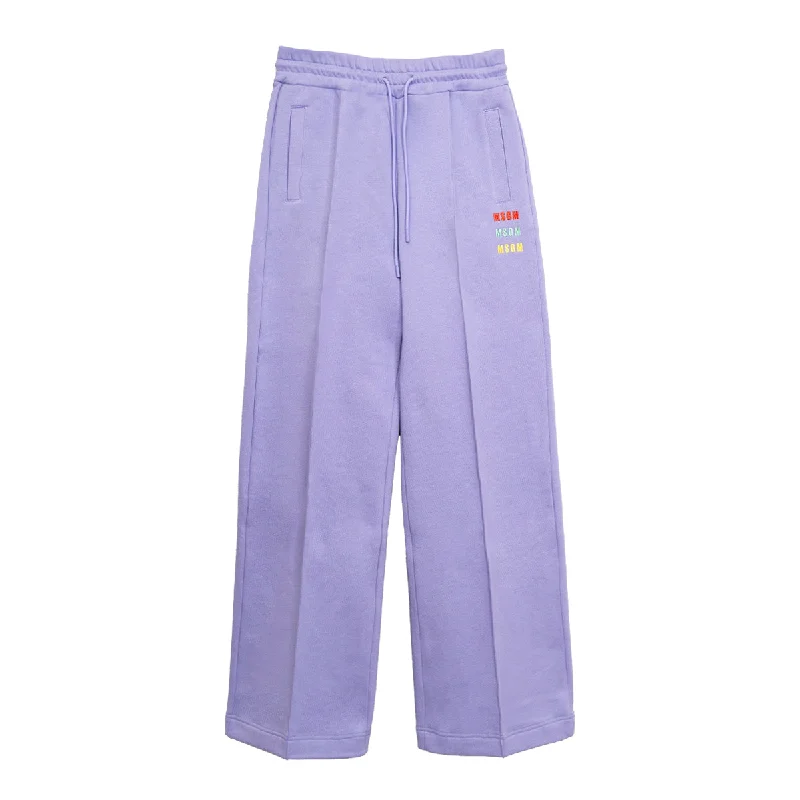 Msgm Pantalone/pants Lilac Flash Sale Now