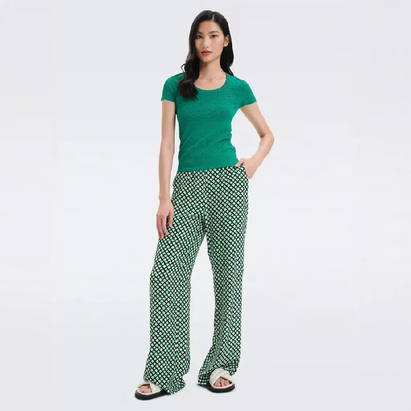 Montreal Pants in Tiny Painted Cube Indian Green Current Trends