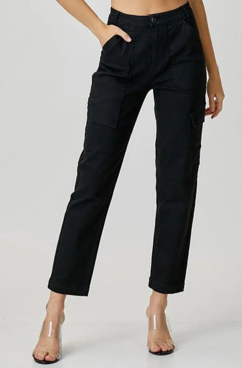 High Rise Cargo Boyfriend Pant Casual Chic Clothing