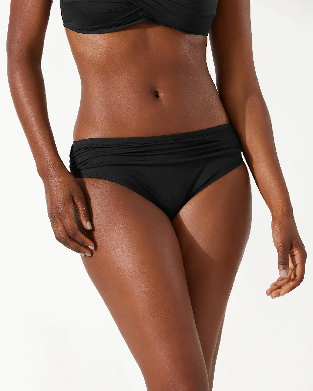 Tommy Bahama Pearl High Waist Sash Bikini Bottom - Black* Unbeatable Deals