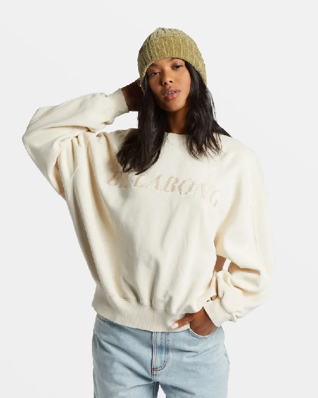 Billabong Palmin Kendal Crewneck Sweatshirt - WHITE CAP Feminine Allure