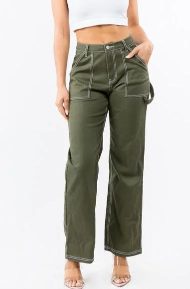 High Waist Carpenter Pants Athleisure Wear Special Offer