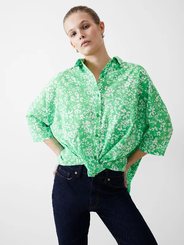 Florale Twist Crepe Light Shirt Seasonal Clearance