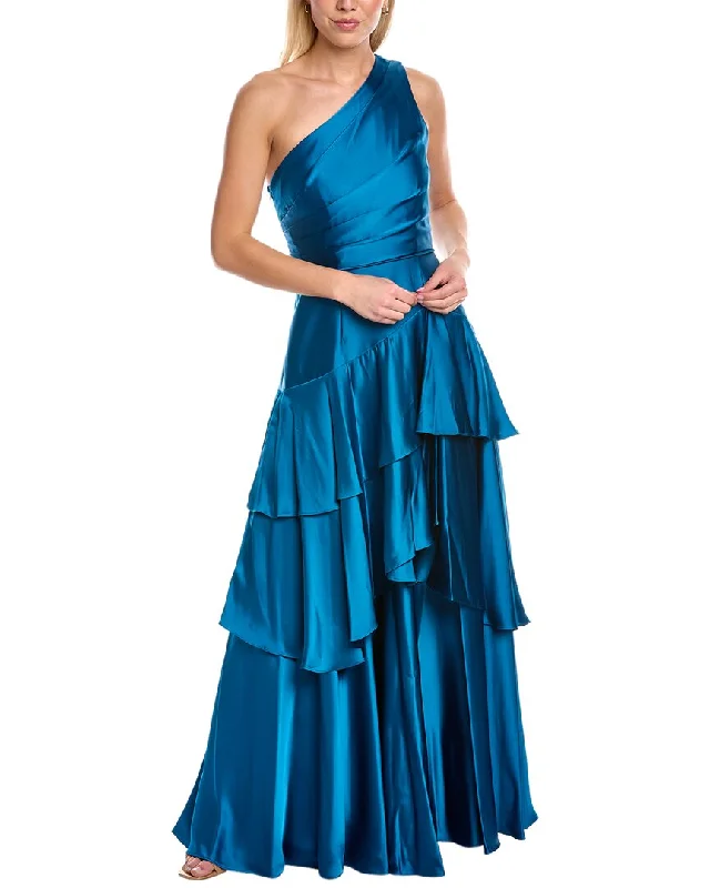 Aidan Mattox One-Shoulder Gown Limited Styles