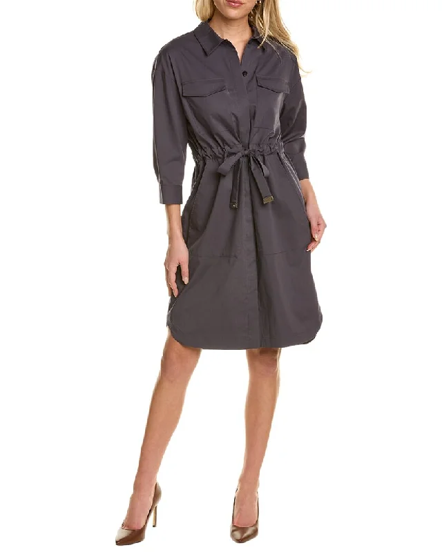 Peserico Tie Waist Shirtdress Explore What's New