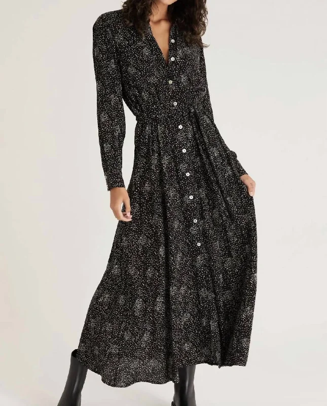 Phoenix Dot Midi Dress in Black Fashion For Every Occasion