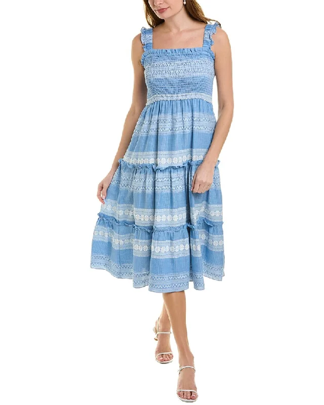 Sail to Sable Smocked Midi Dress Budget Saver